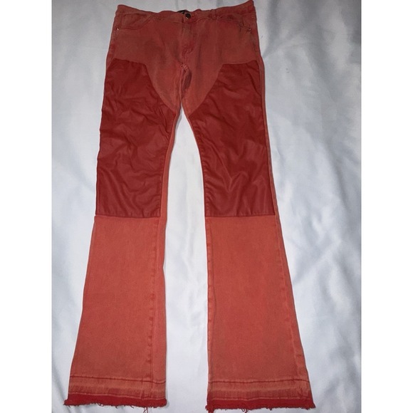 Novara Other - Nova Men Red Denim Jeans , Retro ,38 , Hip Hop Streetwear Distressed